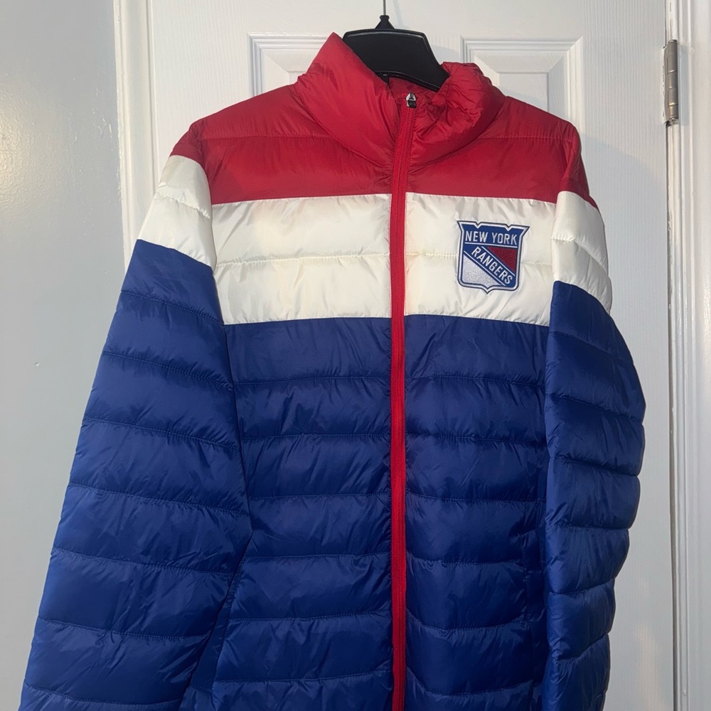 Red, White, and Blue Puffer Jacket